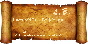 Laczházi Bojána névjegykártya